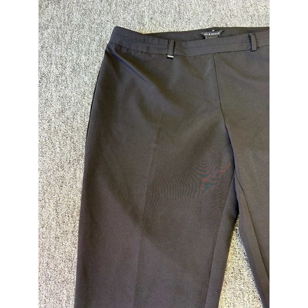 Zac & Rachel Dress Pants Womens 16 Black Stretch Mid Rise Straight Leg Office - Picture 6 of 16